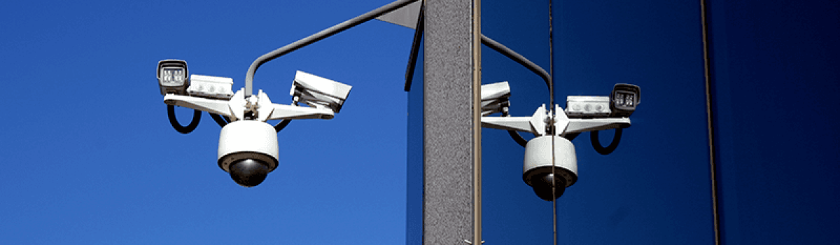 CCTV system on a building